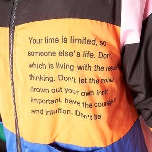 3NY Color Block Puffer Jacket Coat